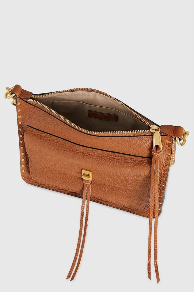 Rebecca Minkoff Darren Signature Shoulder Bag Caramello Women Shoulder Bags