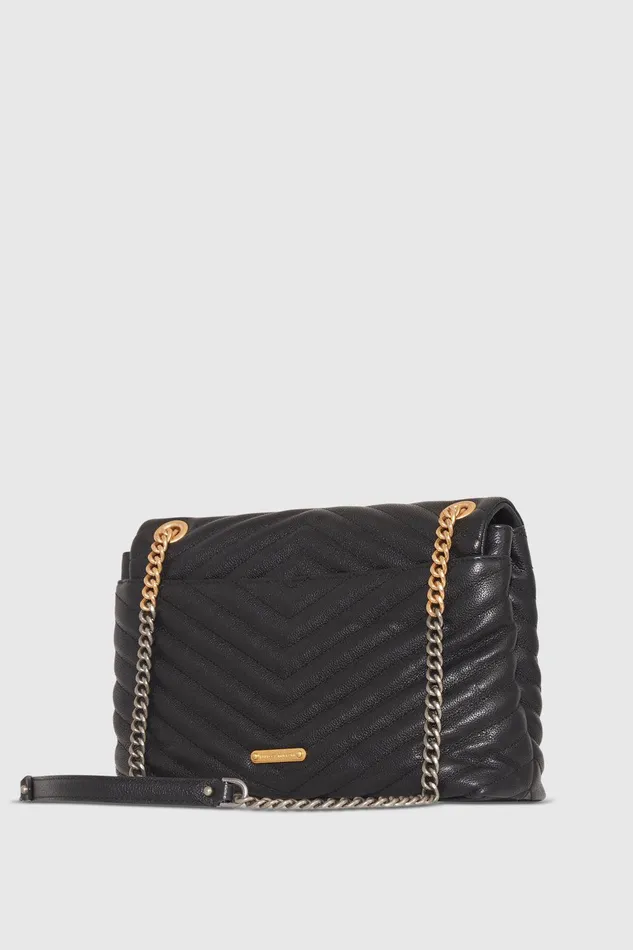 Rebecca Minkoff Edie Flap Shoulder Bag Blackmulti Women Shoulder Bags