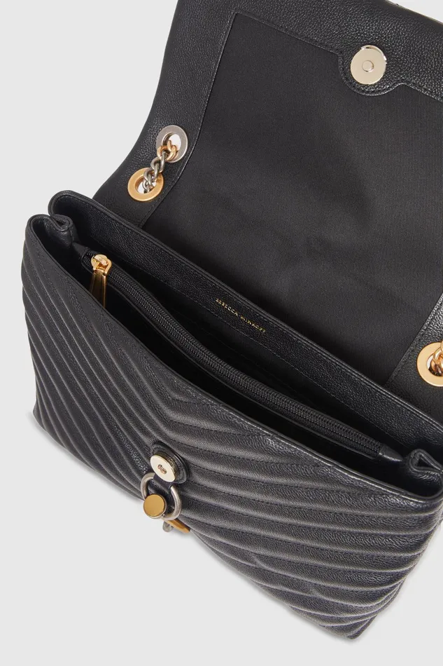 Rebecca Minkoff Edie Flap Shoulder Bag Blackmulti Women Shoulder Bags