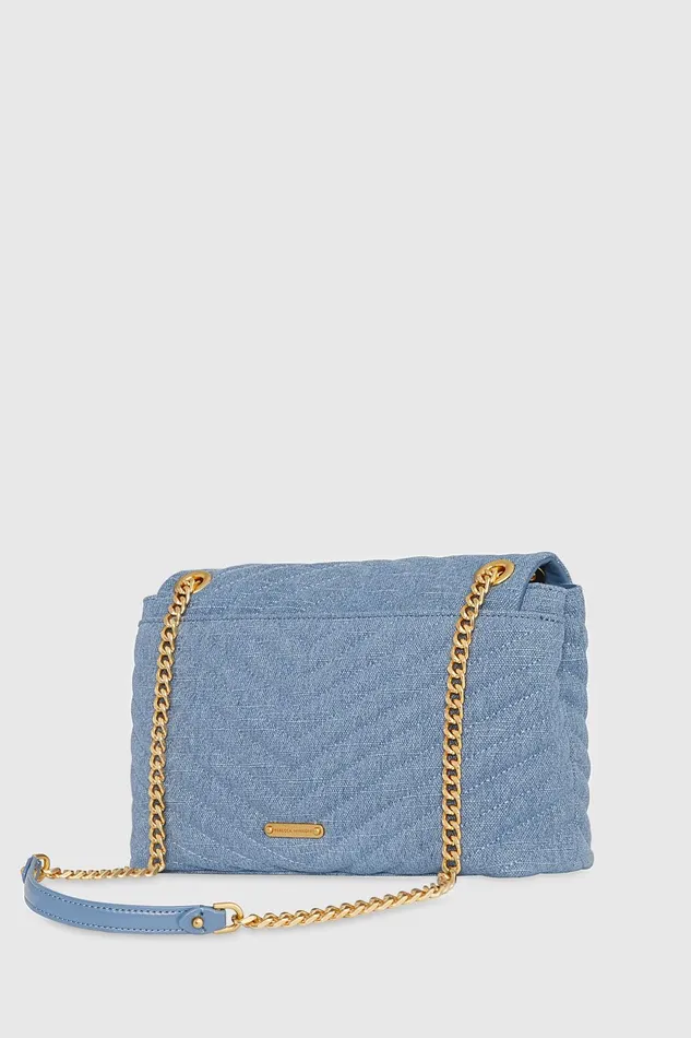 Rebecca Minkoff Edie Flap Shoulder Bag Denim Women Shoulder Bags