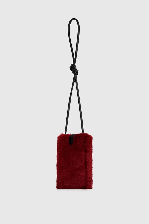 Rebecca Minkoff Fur Phone Crossbody Maraschino Women Crossbody Bags