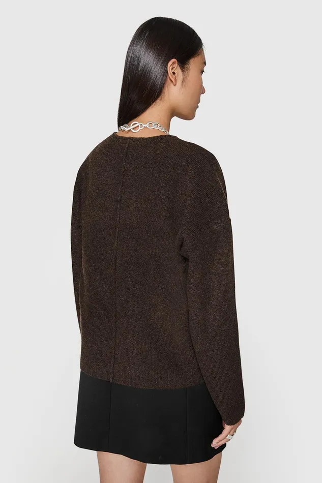 Rebecca Minkoff Harper VNeck Sweater Chestnut Women Sweaters and Sweatshirts