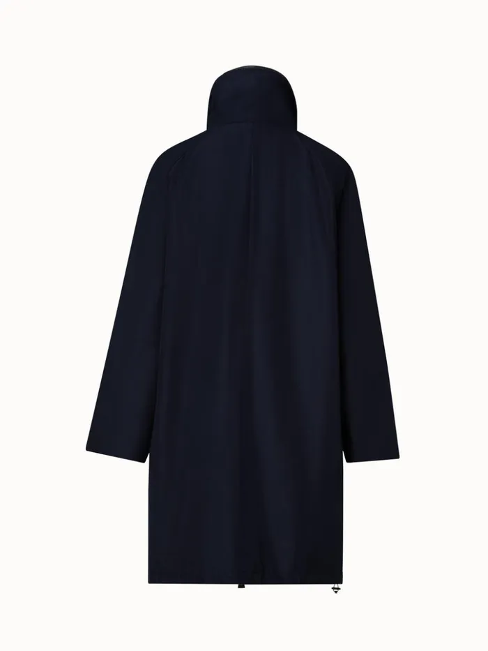 Reversible Cashmere And Silk Parka Aquamarine Women Akris Cashmere
