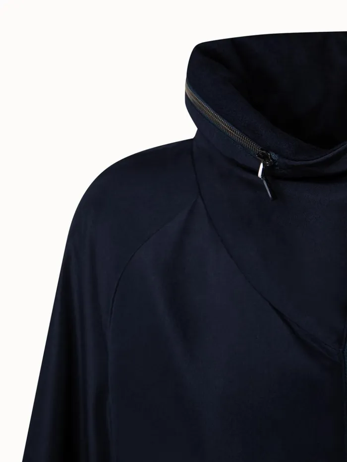 Reversible Cashmere And Silk Parka Aquamarine Women Akris Cashmere