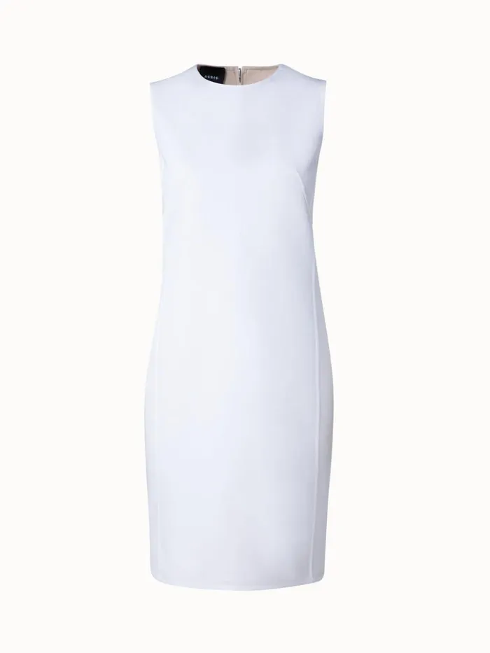 Reversible Cotton DoubleFace Sheath Dress Ecrusand Women Akris Dresses