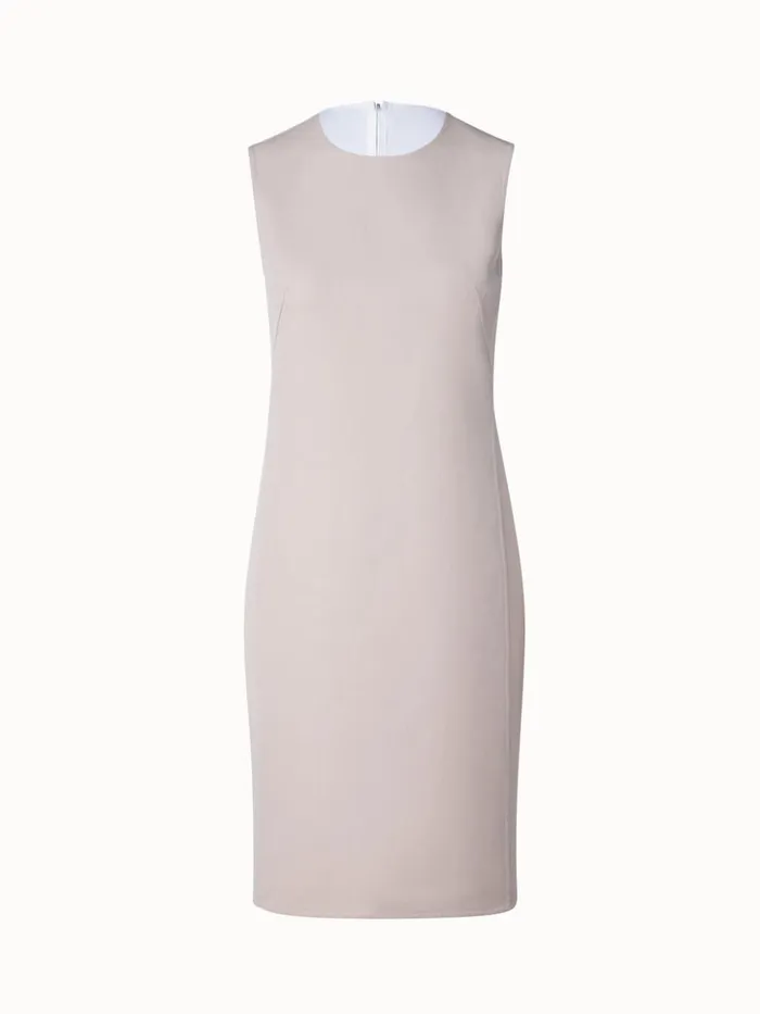 Reversible Cotton DoubleFace Sheath Dress Ecrusand Women Akris Dresses