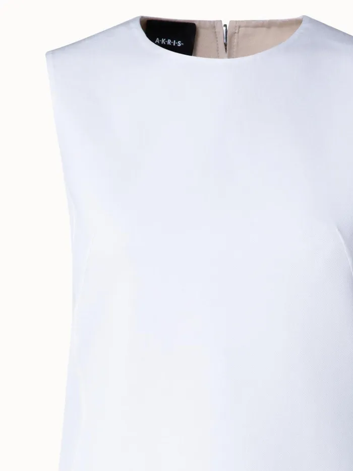 Reversible Cotton DoubleFace Sheath Dress Ecrusand Women Akris Dresses