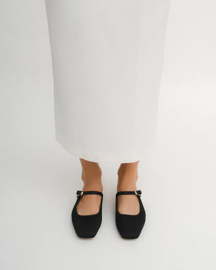 Sammy dress flats black satin Women BALLET jomercer