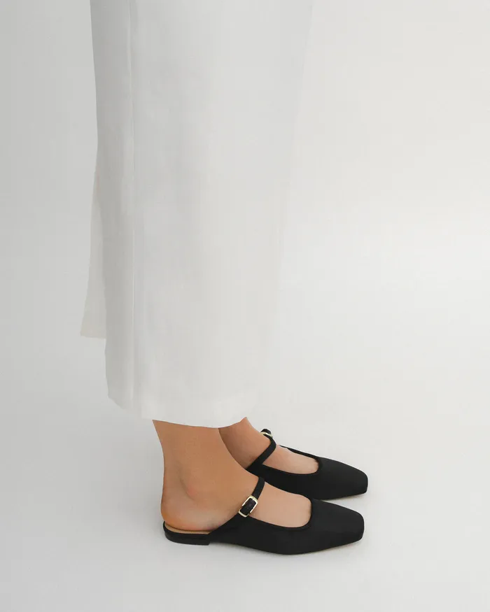 Sammy dress flats black satin Women BALLET jomercer