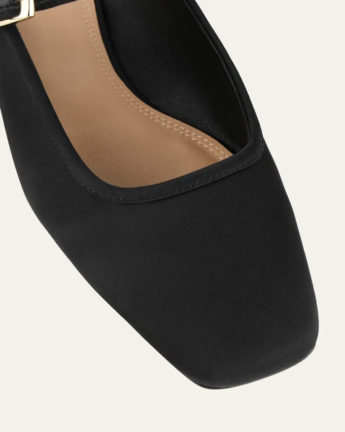Sammy dress flats black satin Women BALLET jomercer