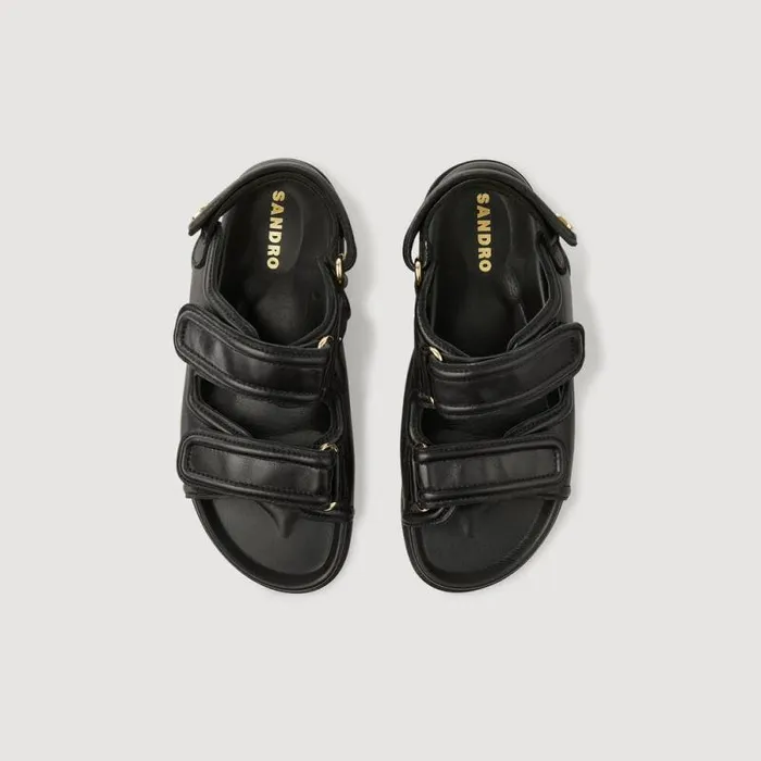 Sandals Women SANDRO Leather Sandals Black