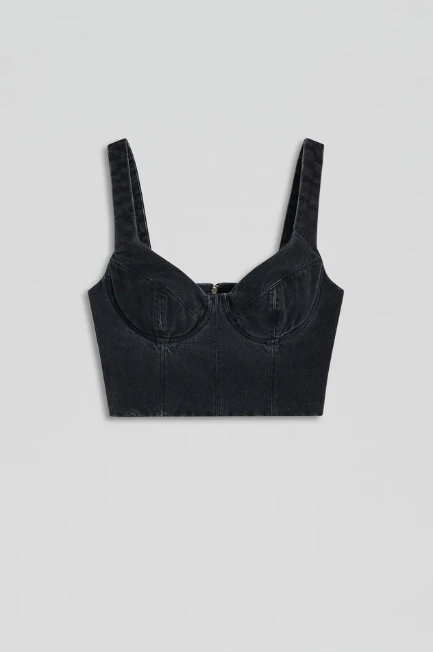 Scanlan Theodore Denim Women DENIM BRALETTE WASHEDBLACKG