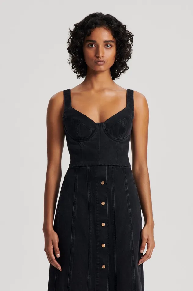 Scanlan Theodore Denim Women DENIM BRALETTE WASHEDBLACKG