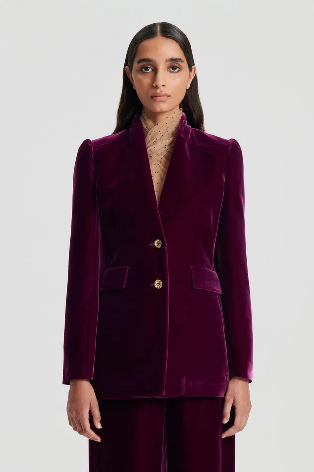 Scanlan Theodore Jackets Women VELVET JACKET MULBERRY