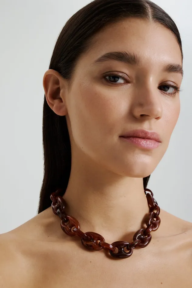 Scanlan Theodore Jewelry Women ITALIAN RESIN MARINER CHOKER AMBER