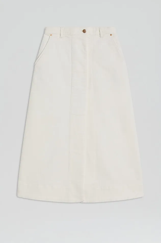 Scanlan Theodore Skirts Women DENIM SKIRT NATURAL115 Scanlan Theodore Skirts Women DENIM SKIRT NATURAL115