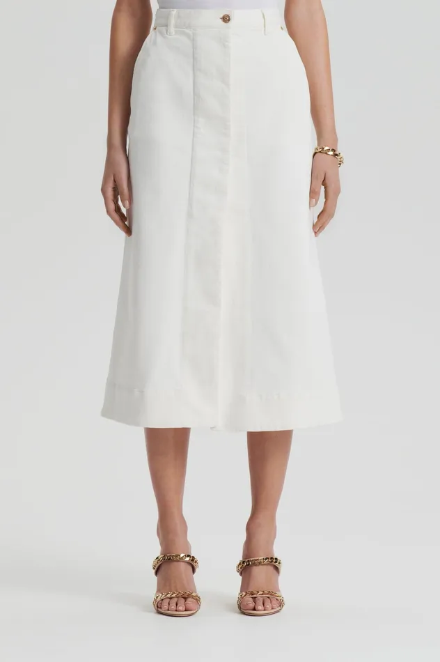 Scanlan Theodore Skirts Women DENIM SKIRT NATURAL115 Scanlan Theodore Skirts Women DENIM SKIRT NATURAL115