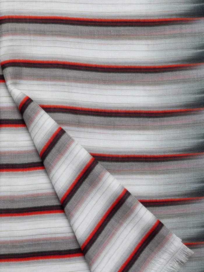 Scarf In Cashmere And Silk With Formula One Print Multicolor Women Akris Cashmere