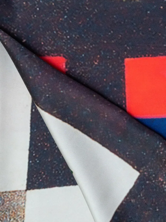 Scarf In Silk With Colorama Print Multicolor Women Akris Collector Scarves