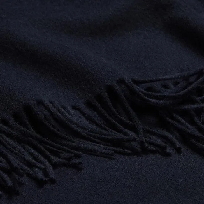 Scarves Men SANDRO Wool And Cashmere Scarf Navy Blue