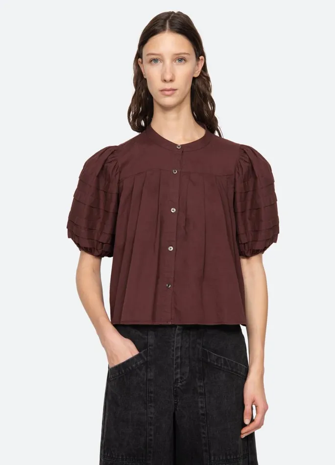 Sea New York Tops Women Renata Top Burgundy