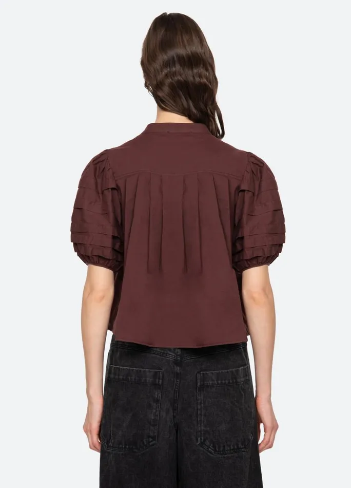 Sea New York Tops Women Renata Top Burgundy Sea New York Tops Women Renata Top Burgundy