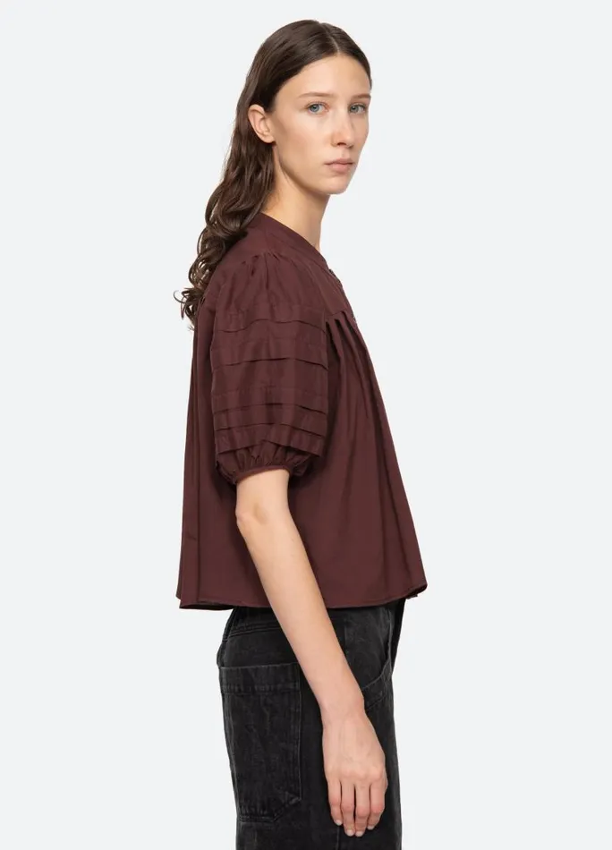 Sea New York Tops Women Renata Top Burgundy Sea New York Tops Women Renata Top Burgundy