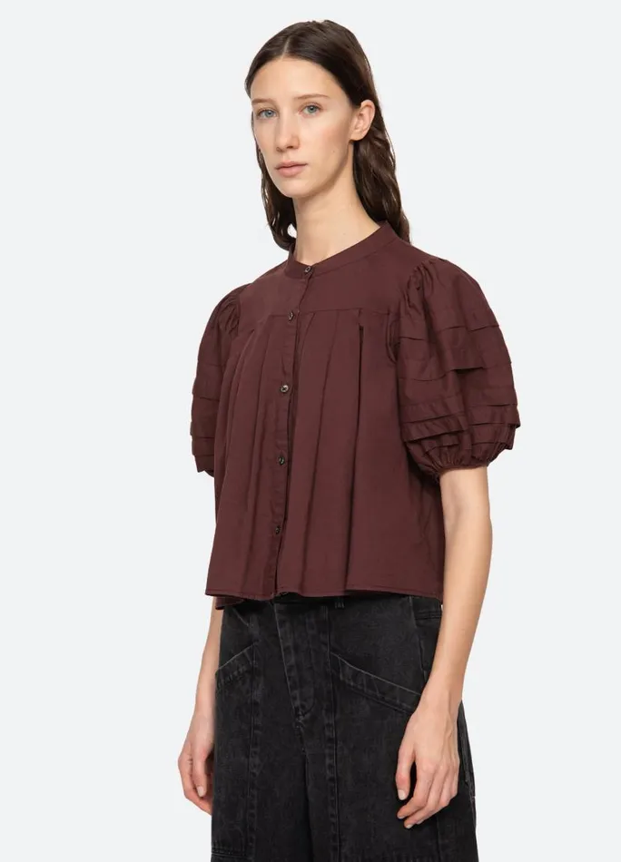Sea New York Tops Women Renata Top Burgundy Sea New York Tops Women Renata Top Burgundy