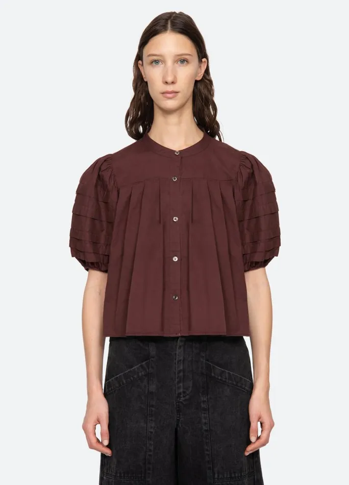 Sea New York Tops Women Renata Top Burgundy Sea New York Tops Women Renata Top Burgundy