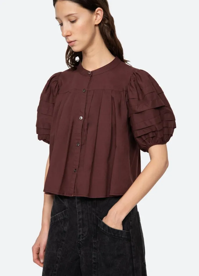 Sea New York Tops Women Renata Top Burgundy Sea New York Tops Women Renata Top Burgundy