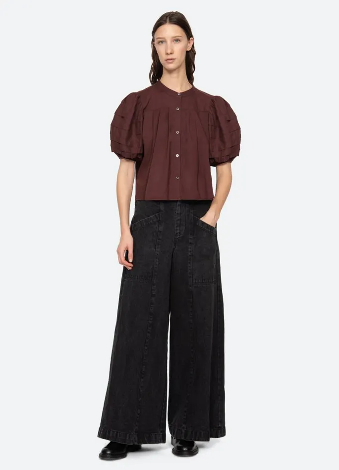 Sea New York Tops Women Renata Top Burgundy Sea New York Tops Women Renata Top Burgundy