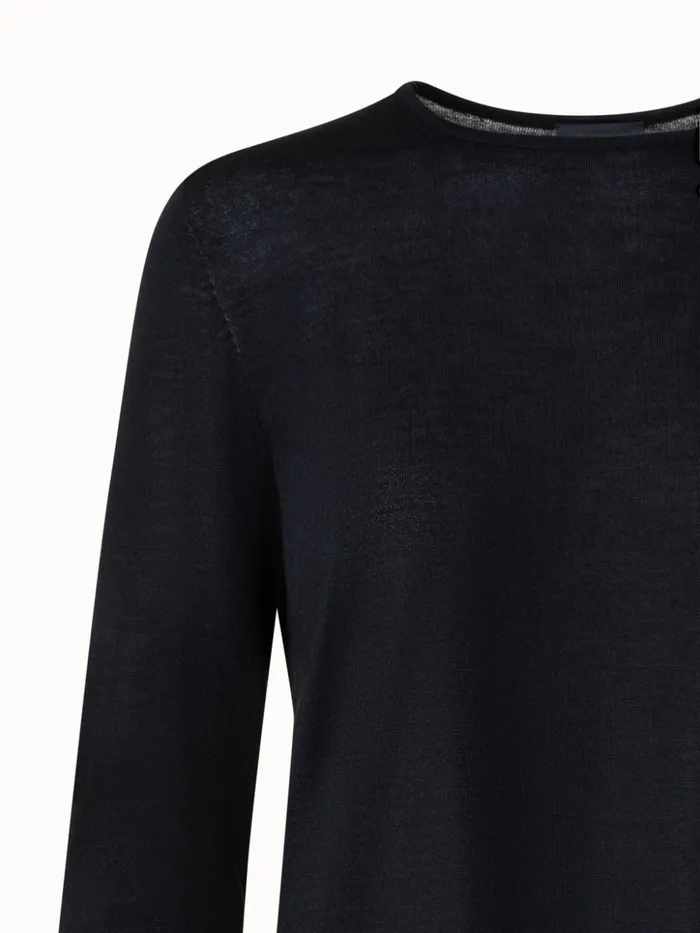 Seamless Pullover From Cashmere Silk Black Women Akris Cashmere