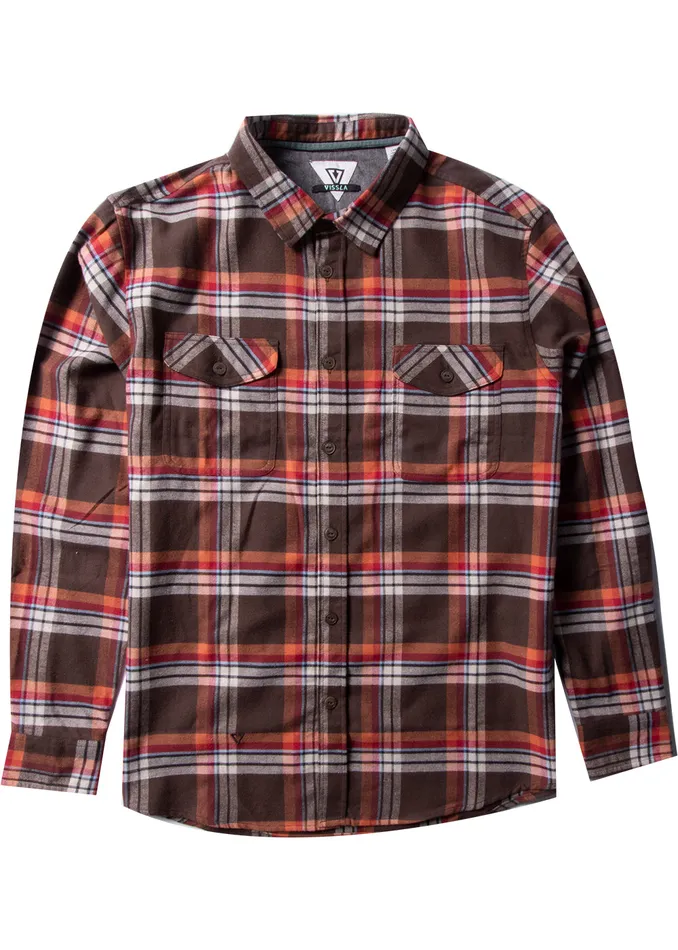 Shirts and Flannels Central Coast Ls Flannel Java 8211 Vissla Men