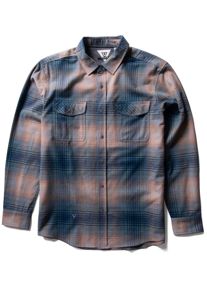 Shirts and Flannels Central Coast Ls Flannel Storm Blue Vissla Men