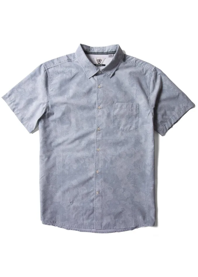 Shirts and Flannels Men Panorama Eco Ss Shirt Stone Blue Vissla