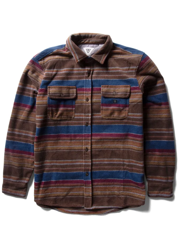 Shirts and Flannels Men Vissla EcoZy Ls Polar Flannel Chocolate
