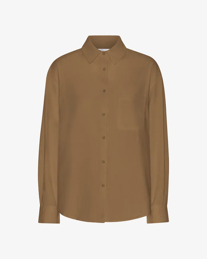 Shirts Colorfulstandard Women Organic Oversized Shirt 8211 Sahara Camel