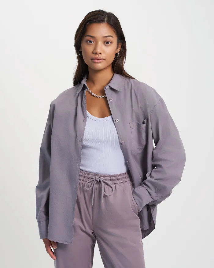 Shirts Colorfulstandard Women Organic Oversized Shirt 8211 Sahara Camel
