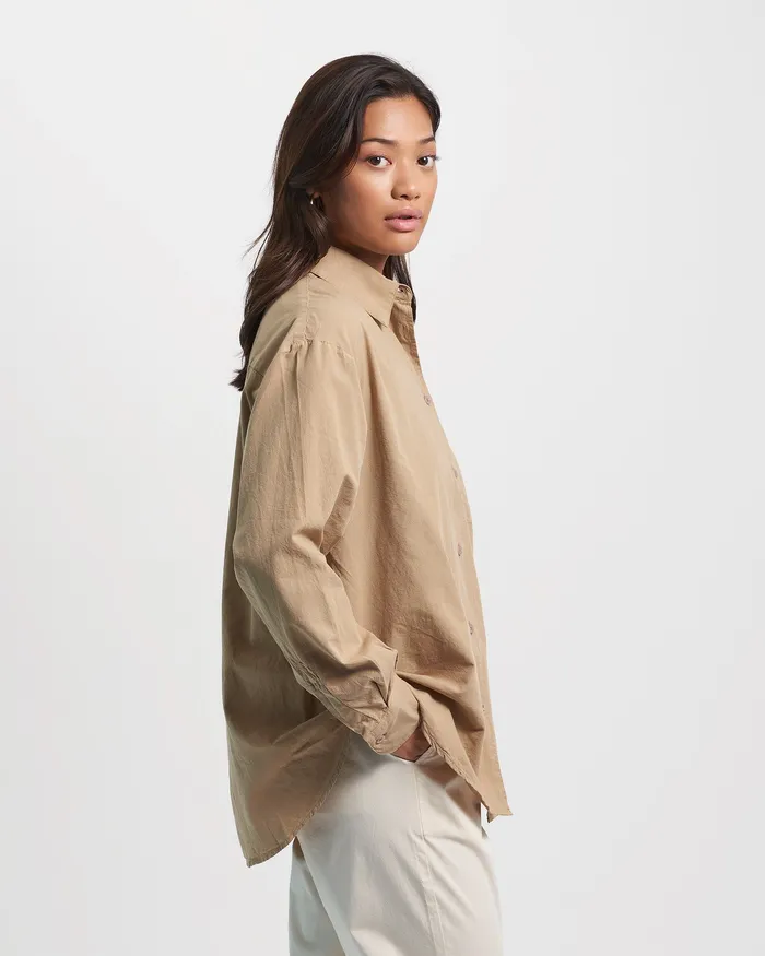 Shirts Colorfulstandard Women Organic Oversized Shirt 8211 Seaside Blue