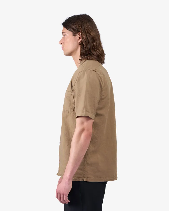 Shirts Linen Short Sleeved Shirt 8211 Sahara Camel 8211 Colorfulstandard Men