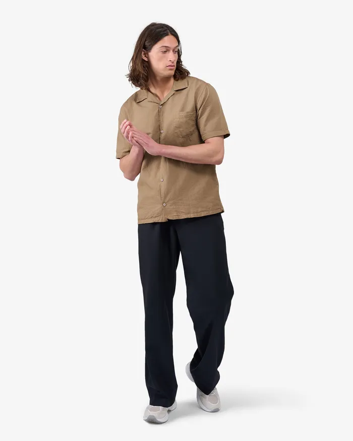 Shirts Linen Short Sleeved Shirt 8211 Sahara Camel 8211 Colorfulstandard Men