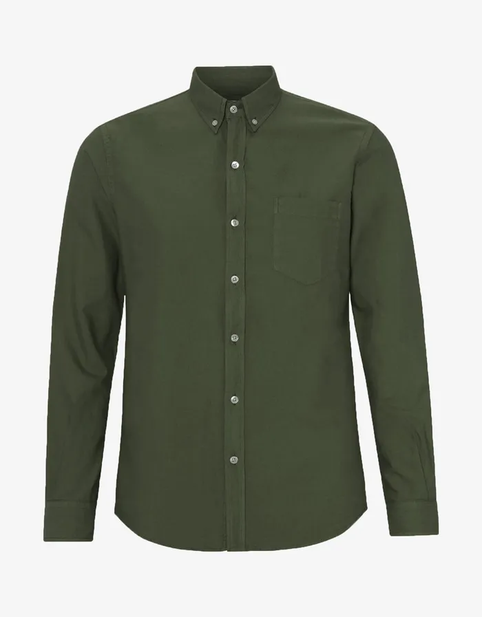 Shirts Men Colorfulstandard Organic Button Down Shirt 8211 Seaweed Green