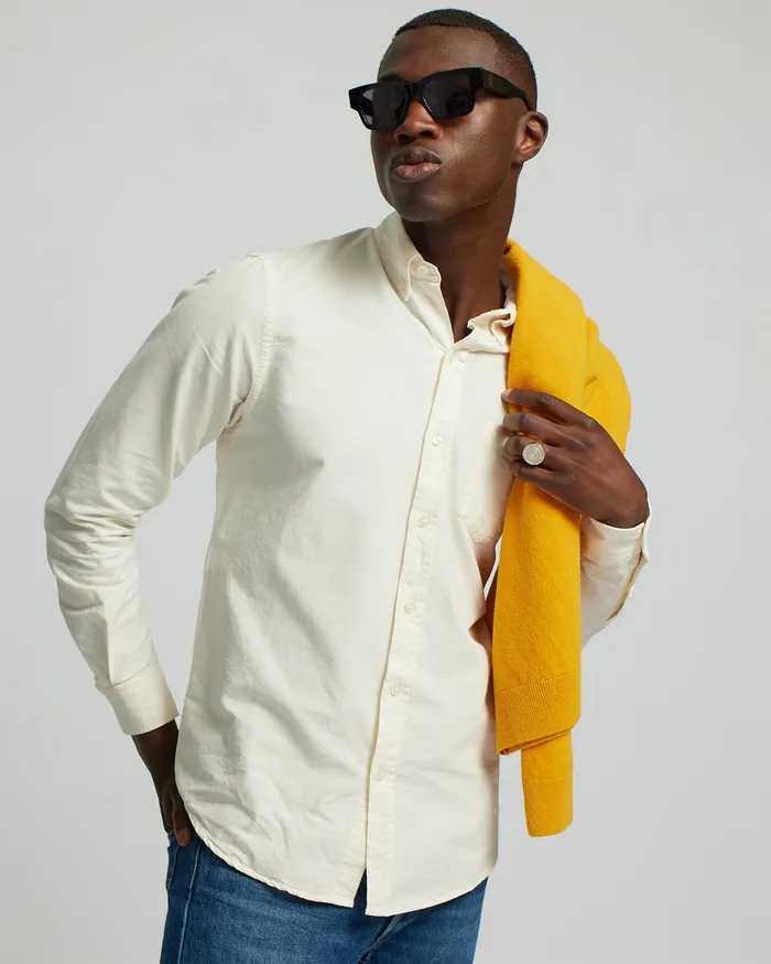 Shirts Men Colorfulstandard Organic Button Down Shirt 8211 Seaweed Green