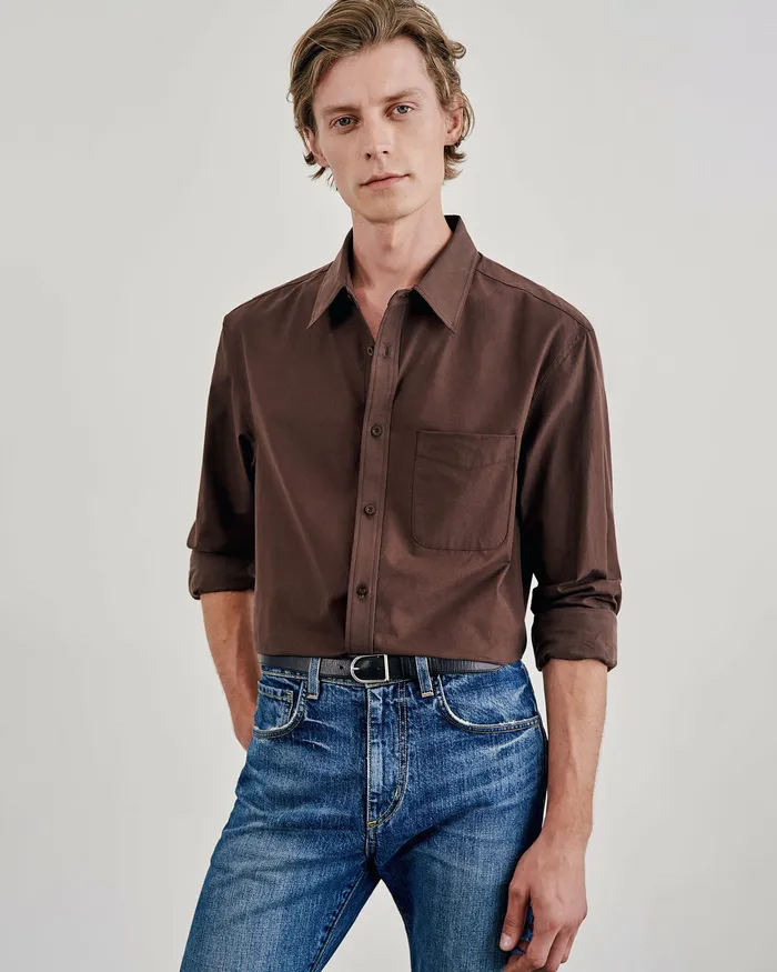 Shirts Men Nili Lotan FINN SHIRT Ivory