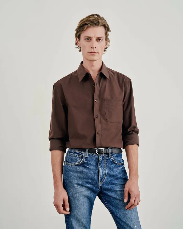Shirts Men Nili Lotan FINN SHIRT Ivory