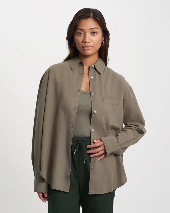 Shirts Organic Oversized Shirt 8211 Pearly Purple 8211 Colorfulstandard Women