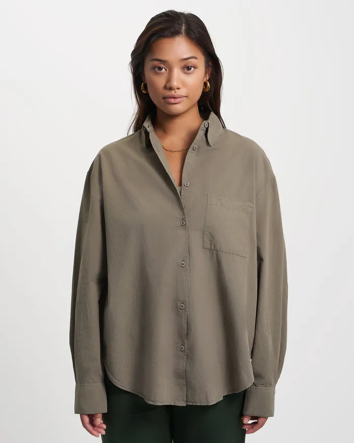 Shirts Organic Oversized Shirt 8211 Pearly Purple 8211 Colorfulstandard Women