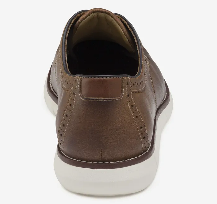 Shoes Men Johnston and Murphy Holden Plain Toe Tan Oiled Full Grain
