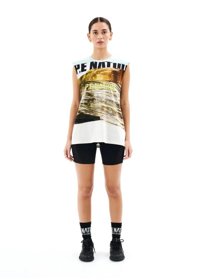 Shop BERMUDA TANK IN SCENE PRINT PE Nation Tees and Tanks