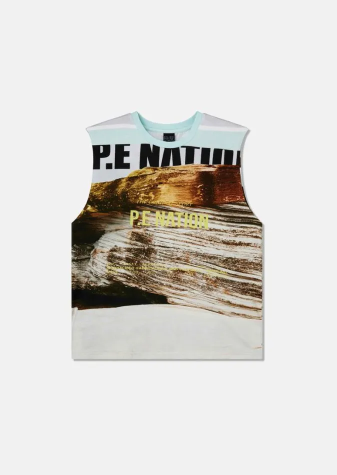 Shop BERMUDA TANK IN SCENE PRINT PE Nation Tees and Tanks